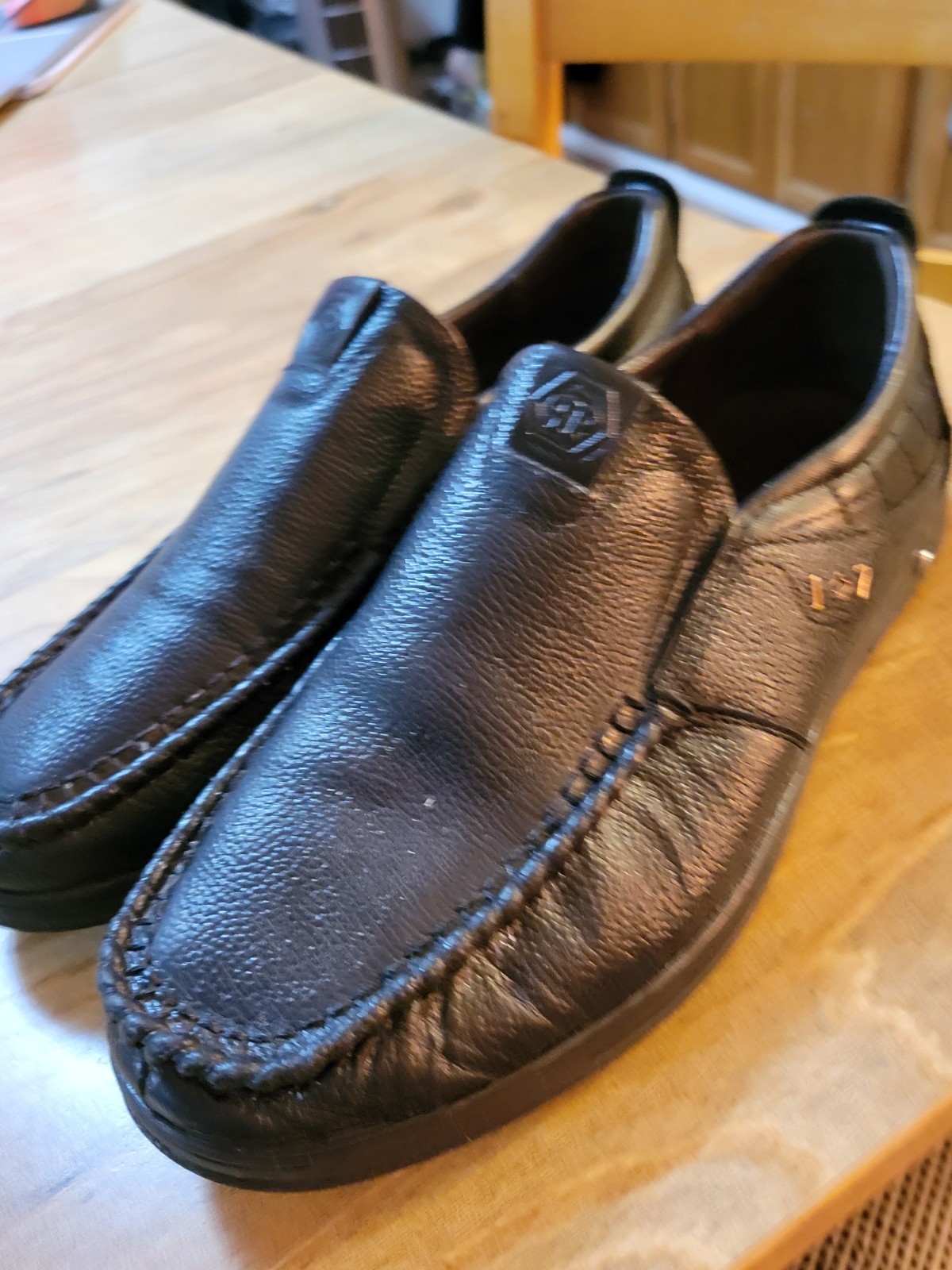 Stylish Black Pebbled Leather Loafer By Phillip P… - image 8
