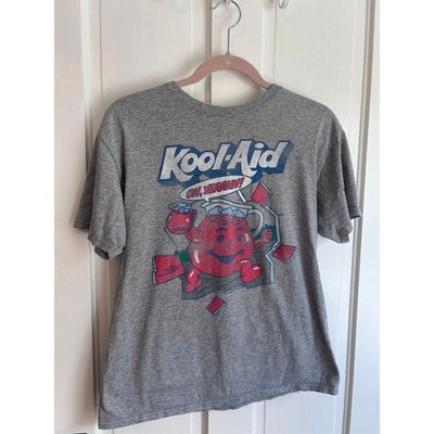 Kool-Aid Man Oh Yeah Graphic Tee Shirt Heather Gray Mens Medium Retro Mascot