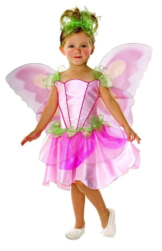 Rubie's Springtime Pink Fairy Girls Fancy Dress Fairies Childs Kids Costume + Wi