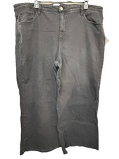 Ava  Viv Womens High-Rise Wide Leg Relaxed Fit Charcoal Black Jeans Sz. 24R NWT