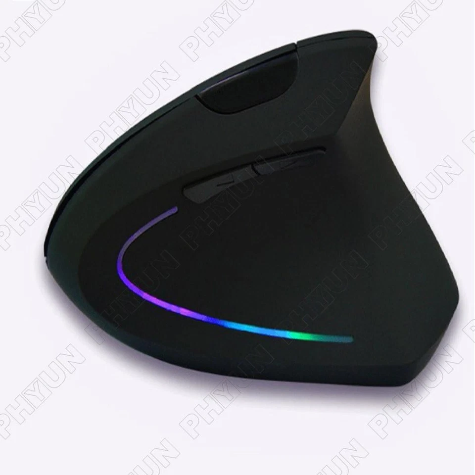 Adjustable DPI USB Wireless 5 Keys Mouse Ergonomic Optical Vertical Gaming Mouse - Image 2 of 4