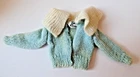 Vtg Barbie 1962 Mood for Music Blue Sweater White Collar