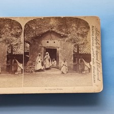Algerien Stereoview um 1895 Echtfoto Afrika Einheimische traditionelles Haus