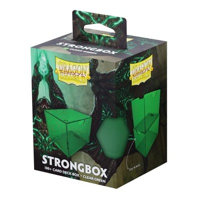 Dragon Shield Strongbox Deck Box Clear Green, Holds 100+ Double Slee (US IMPORT)