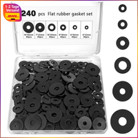 Gummi Unterlegscheiben 240 StüCk Schwarz 12-30Mm Kunststoff VerschleißFest