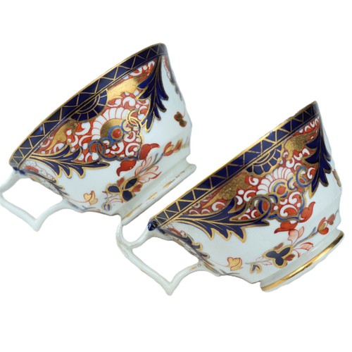 Tazze da tè derby corona reale antiche 1806-1825 Imari vecchi re georgiane - set di 4 - Foto 7 di 13