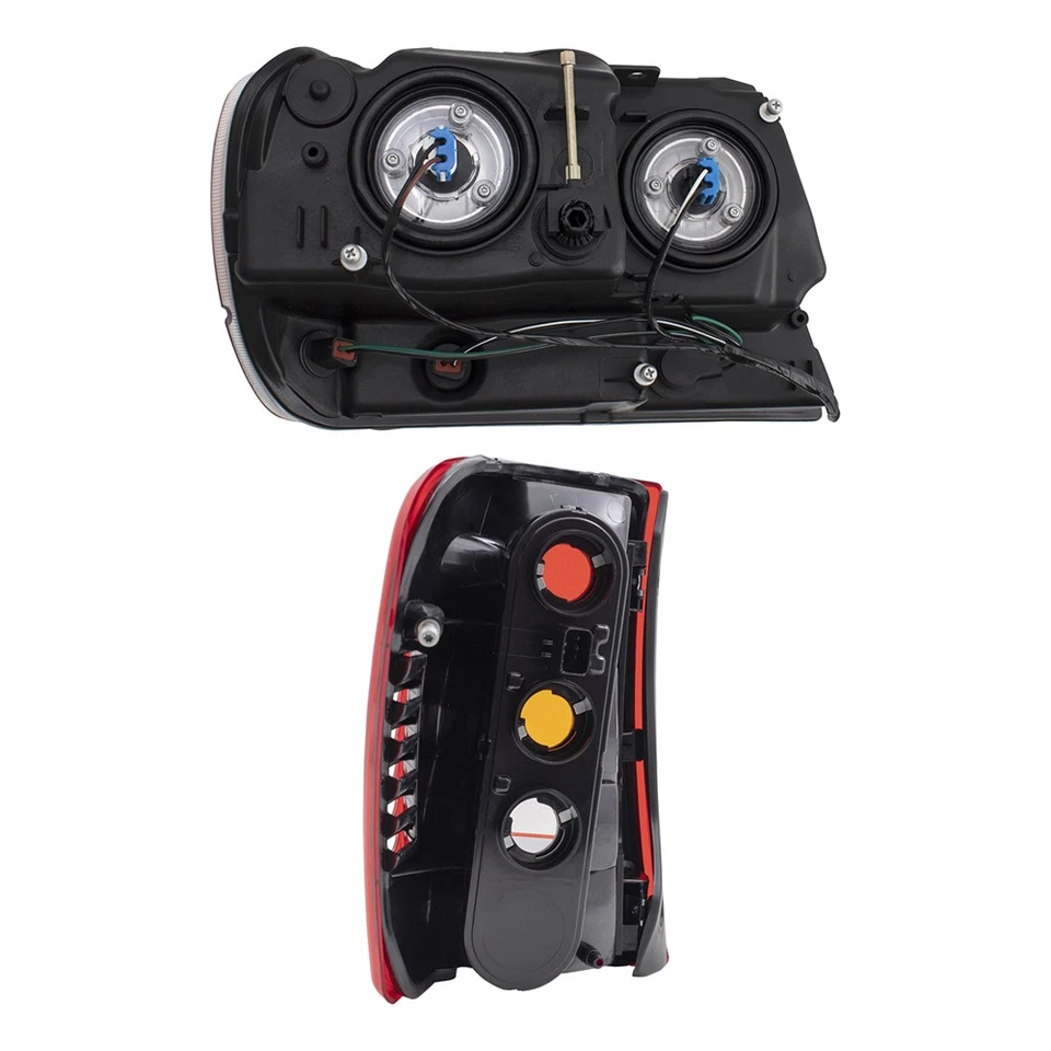 Headlights Chrome Bezel & Tail Lights w/ Circuit Boards for 02-04 Grand Cherokee Foto 4 de 4