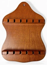 Collectible Spoon Holder Wall Rack Wooden Brown Wood Holds 12 Grandmacore Cute