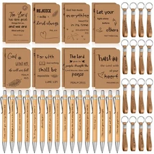 48 Pcs Christian Party Favors 3 x 5 Inch Religious Notepads Pens Bible Verse ...