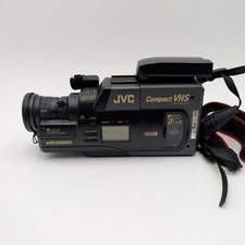 Vintage JVC GR-65U VideoMovie VHS-C Camcorder 8x Zoom CCD 3 Lux Black Japan