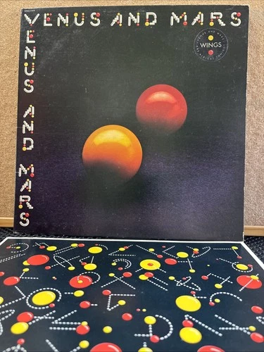 WINGS - Venus and Mars LP 1975 Gatefold Paul McCartney Beatles / POSTER /Cleaned