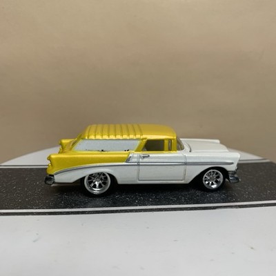 CUSTOM Hot Wheels Slick Rides '56 Chevy Nomad Wagon Panel Delivery Yellow/White 