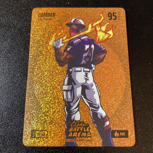 2026 Bo Jackson Battle Arena Lumber Orange Fire Icon Battlefoil #IBF-185 J. Wood