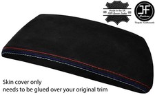 Schwarze Echte Wildleder Armlehne Deckel Mit Tri-Stich F�r BMW X3 E83 2003-2010