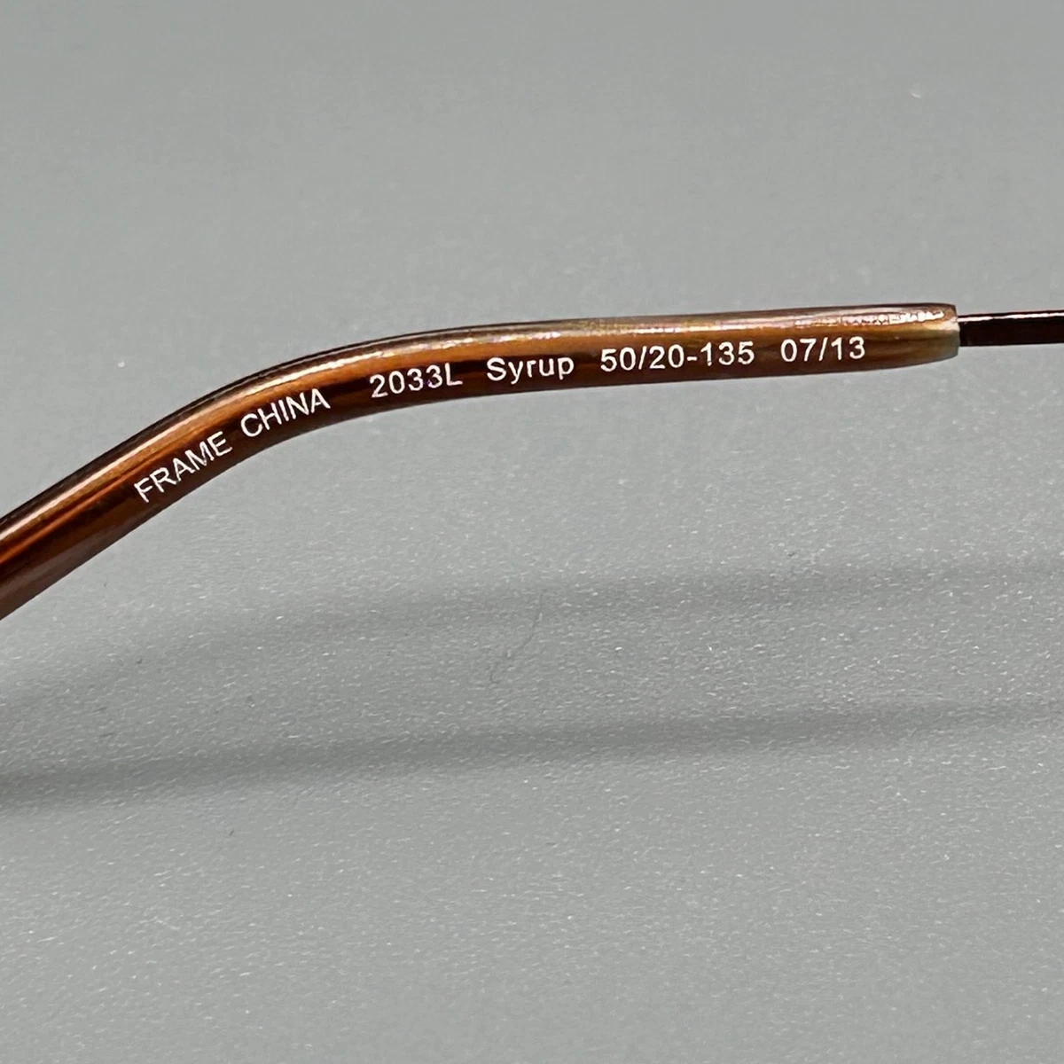 Genesis 2033L Rimless Glasses Syrup Brown 50/20-135 Lightweight Frame