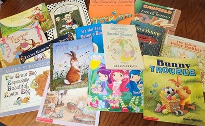 Lot of 15 Mostly Vintage EASTER Bunny SPRING Childrens Books Velveteen Rabbit