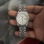 Vintage Seiko 5 Automatic men's wrist watch White Dial With Stainless Steel Band