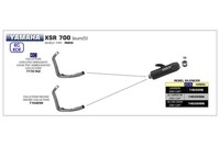 Arrow Auspuff Rebel Sip-On FüR Yamaha XSR700 2021-, Edelstahl Schwarz U.