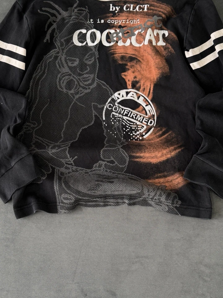 Sobreimpresión estilo glamour histérico vintage años 00 manga larga ambiente LGB talla M para mujer’s Foto 3 de 4