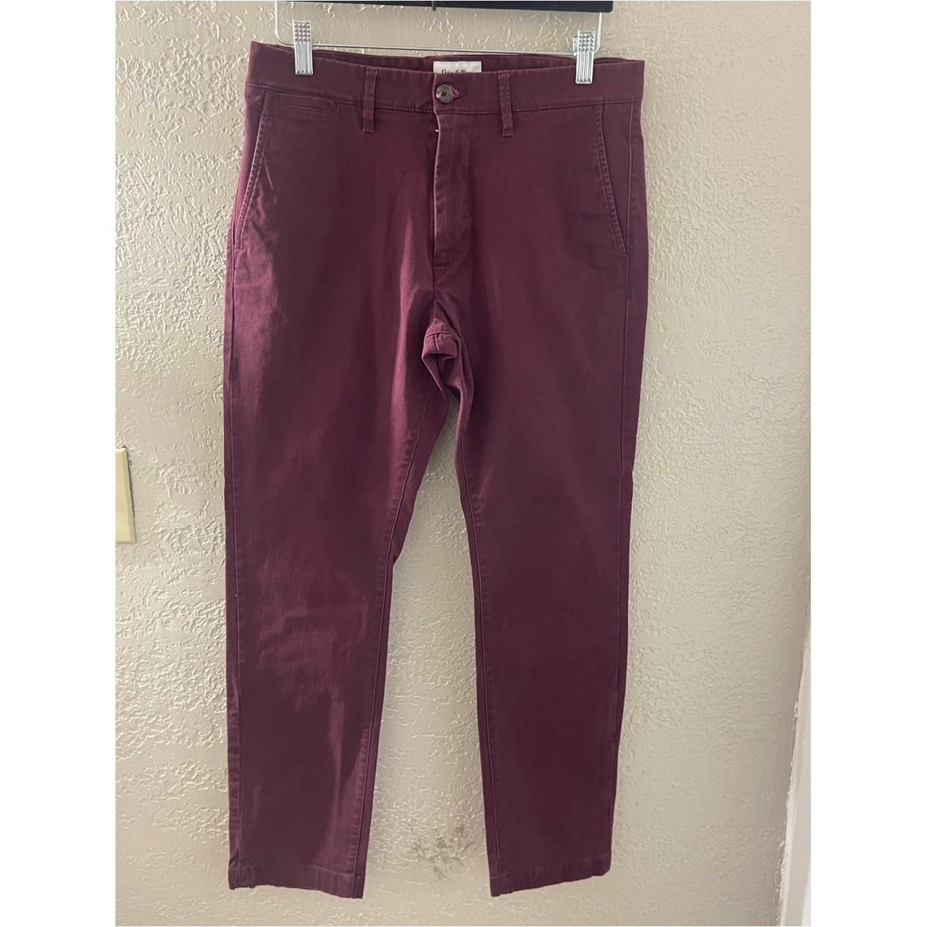 Goodfellow & Co Men's Burgundy Straight Leg Chino Pants 32X30