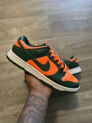 Size 9 - Nike Dunk Low Miami Hurricanes
