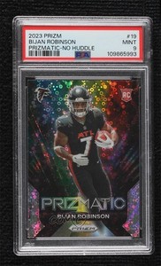 2023 Panini Prizm Prizmatic No Huddle Bijan Robinson #19 PSA 9 MINT Rookie RC