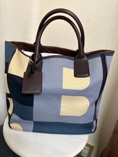 BALLY tote bag canvas leather 26a