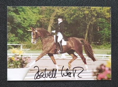 16623 Isabell Werth Riding Autograph Card Original Signed