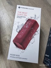 NEW*SEALED*MOTOROLA ROKR 600*PORTABLE BLUETOOTH SPEAKER WATERPROOF*30W*RED