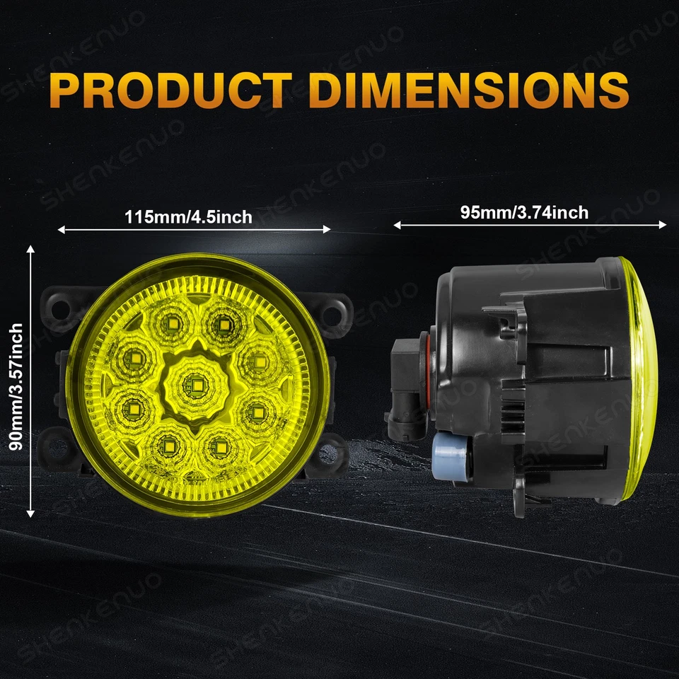 2PCS Pair 9 LED Fog Light For Ford Ranger PX PX1 PX2 2011-2018 Spot Driving Lamp - image 2 of 4