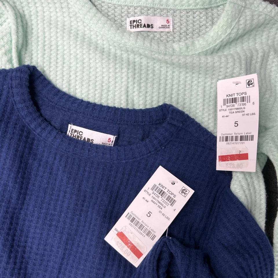 Epic Threads Girls Size 5 2-PC Bundle Knit L/S Shirt School PullOver Top NWT - Image 2 of 4
