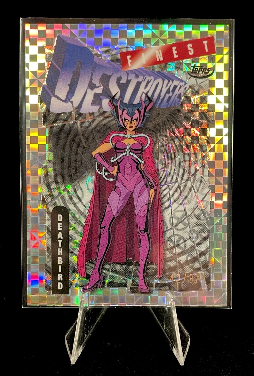 2025 Topps Finest X-Men '97 Marvel Destroyers #69 Deathbird X-Refractor /97