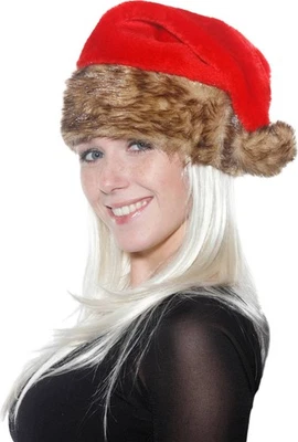 FOLAT WEIHNACHTSMANN MÜTZE Weihnachten Nikolaus Santa Claus Kostüm Zubehör Hut # 23638