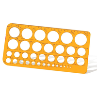 Kreisschablone, 1Mm-36Mm Kreise Durchmesser Lochschablone, Orange Quilling Schab
