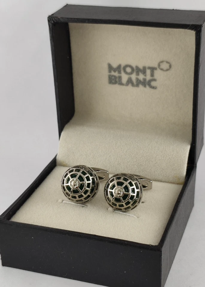 Juego de gemelos Montblanc de lujo color plata para hombre con caja "Envío rápido" Foto 2 de 4