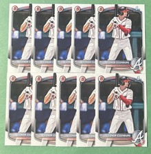 (10) Conor Essenburg 2025 Bowman Draft 1st Rookie Card Lot - Atlanta Braves RC