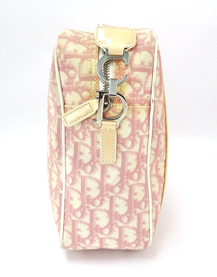 Auténtico Bolso Bandolera CHRISTIAN DIOR Rosa Trotter Lona Hombro Cartera #60563 Foto 4 de 4