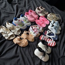 Girls Mixed Lot Shoes Sandals Multicolor Stars Bow Accents Mixed Styles