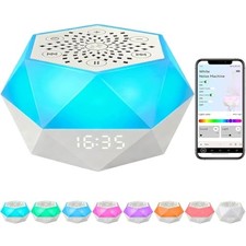 Sleep Sound Machine Night Light, 32 Soothing White Noise Machine with 8 Colors