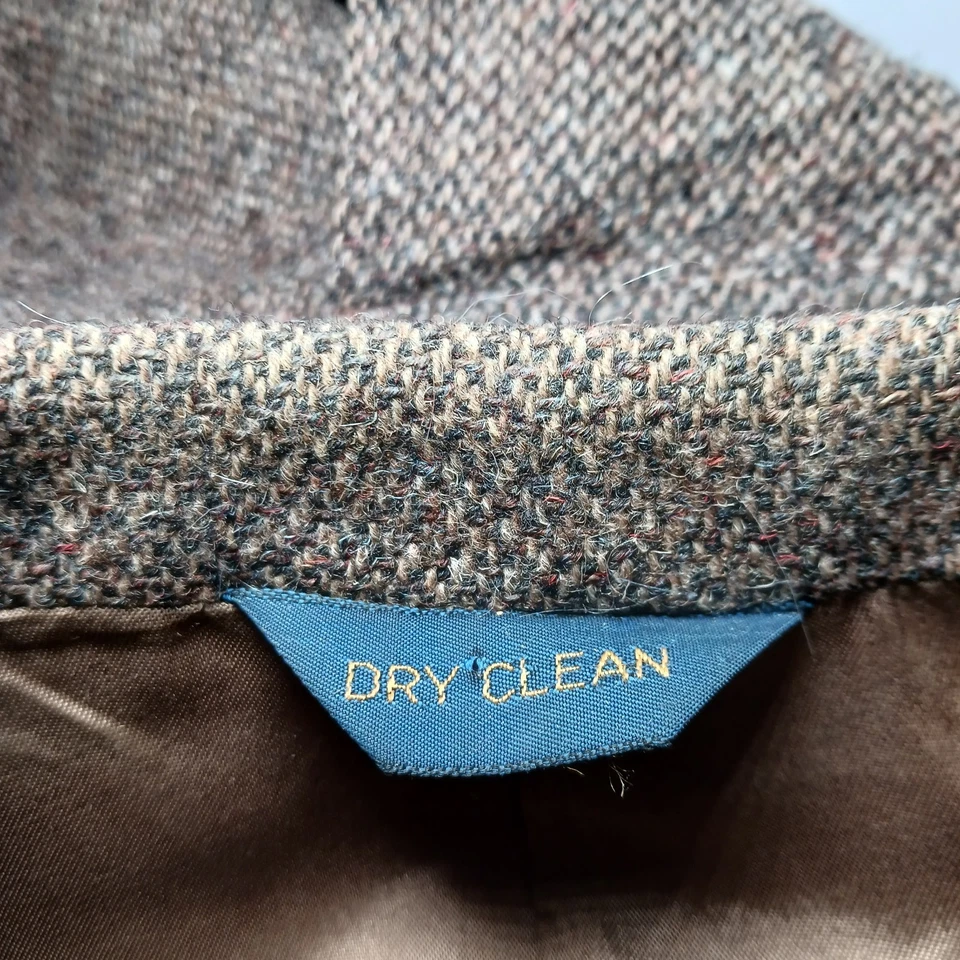 Abrigo Deportivo Pendleton Años 70 De Colección Lana Virgen Para Hombre 46L Marrón Tweed Espiga Foto 4 de 4