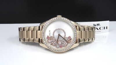 Coach 14503776 Preston Crystal Accented Rose-Gold Tone Women's
