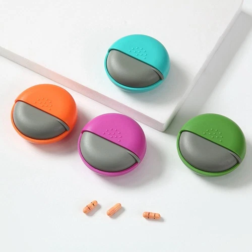 Mini Runde Drehbare Pillendose Einzel Pillendose Medizin Box Zuhause Kunststoff NEU - Bild 14 von 18