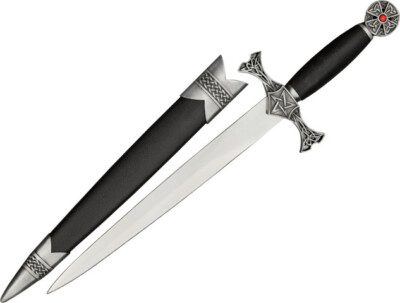 China Made Celtic Dagger Knife 21110 14 1/2'' overall. 9'' stainless double edge d