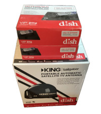 King Dish, Tailgater Premium Satellite Portable Antenna W/ 2 Free Receivers