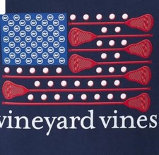 NWT Vineyard Vines Boys L/S Lacrosse Pocket T-Shirt Size Medium 12-14