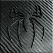 Car Badge Spider Black  Motorcycle Rear side Trunk Decoration Emblem Sticker