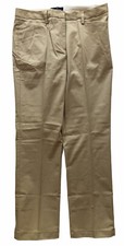 Women's Lands End Business Chino Pants Straight Fit Khaki SZ 18 28" Inseam NWT