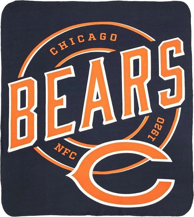 Nueva manta polar suave Lt Wt 50" X 60" campaña NFL Chicago Bears Foto 3 de 4