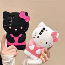 Cute Cat Monster Cartoon Soft Case Cover For Samsung Galaxy S25 S24 S23 S22 S21