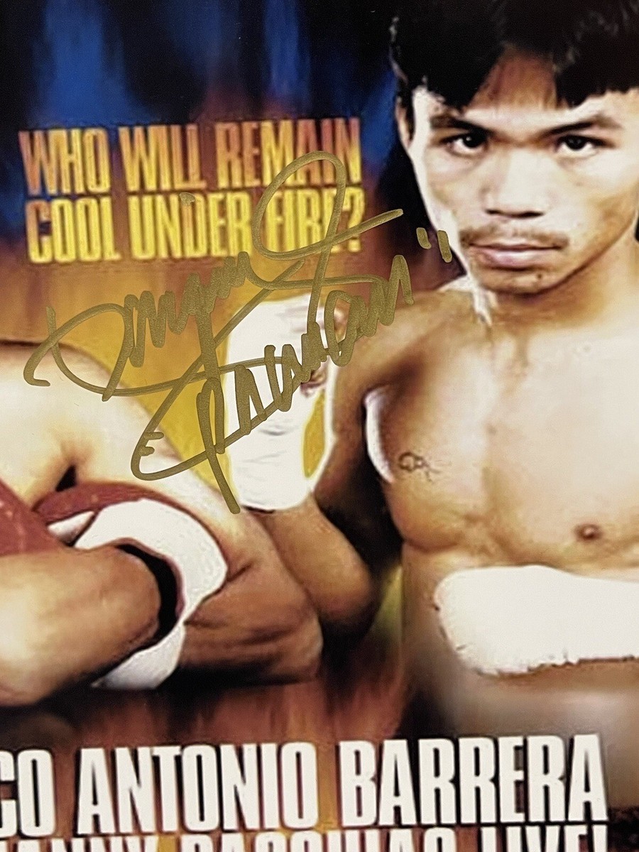 MANNY PACQUIAO SIGNED AUTO 8x10 BOXING PHOTO Marco Antonio